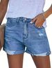 Fashionable new style worn-out jeans shorts for ladies_mkmklike.com