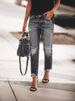 Women’s Clothing hole free elastic retro fashion denim trousers for women_mkmklike.com
