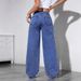 Cross-border European And American Bestseller, Ins-style Pearl Straight Loose Versatile Wide-leg Long Pants,_mkmklike.com