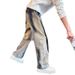Men's Straight Leg Jeans Trendy Brand Heavyweight Casual Pants High End Washed And Distressed_mkmklike.com
