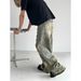 Unisex Heavy Duty Distressed Scimitar Jeans Retro Ripped Loose Wide Leg Trousers Wasteland Style Versatile Denim_mkmklike.com