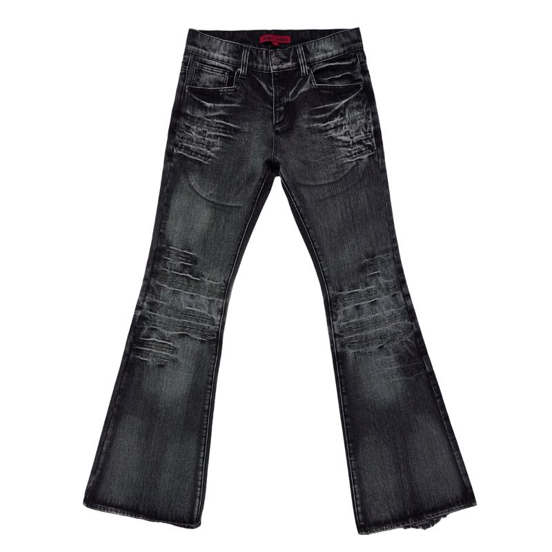 2025 New Micro-flared Jeans Men's And Women's Y2k Retro Washed Boots Goth High Street Trousers_mkmklike.com