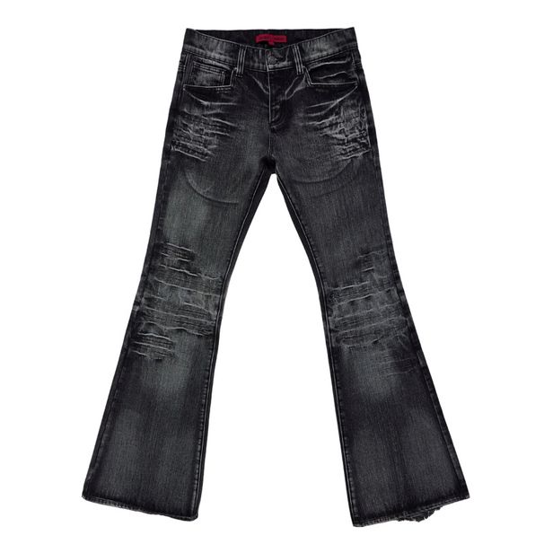 2025 New Micro-flared Jeans Men's And Women's Y2k Retro Washed Boots Goth High Street Trousers_mkmklike.com