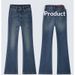 Blue Fleece-lined Thickened Flared Jeans For Women, Autumn/winter 2026 New High-waisted Korean Style Slim-fit_mkmklike.com