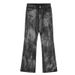 2026 High Street American Tie-dye Graffiti Design Sense Jeans Men's Loose Micro-horn Vibe Niche Pants_mkmklike.com