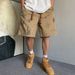 Streetwear Utility Cargo Shorts – Oversized Drawstring Waist (Military Pockets, Rugged Polyester, Anti-Fit Silhouette, Unisex Urban Explorer)_mkmklike.com