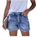 Women's Clothing Women's Elastic Ripped Denim Shorts Super Hot Popular Fashion_mkmklike.com
