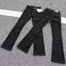 Men's High Waist Vintage Washed Black Jeans – Cleanfit Stretch Denim Pants With Distressed Details & Slight Flare Hem_mkmklike.com