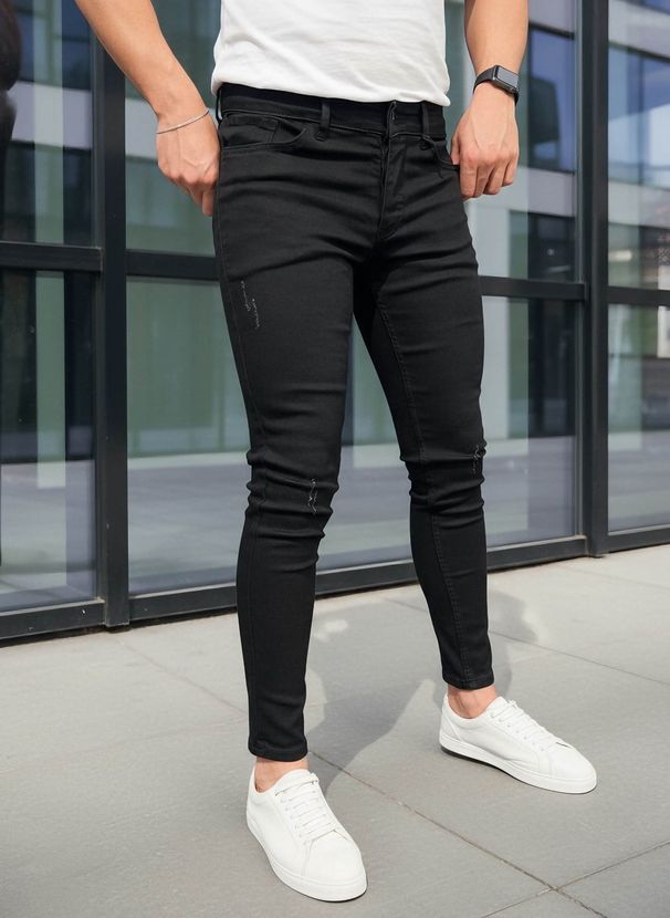 Slim Fit Stretch Denim Jeans For Men – Vintage Washed & Distressed Skinny Jeans (S-Xxxl) – Trendy Streetwear Pants_mkmklike.com
