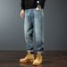 Men's American Retro Style Loose Straight Leg Jeans 2024 New Harem Pants Casual Autumn Winter Wear for Men_mkmklike.com