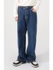 K Men's Elastic Waisted Retro Distressed Loose Straight Leg Casual Jeans_mkmklike.com