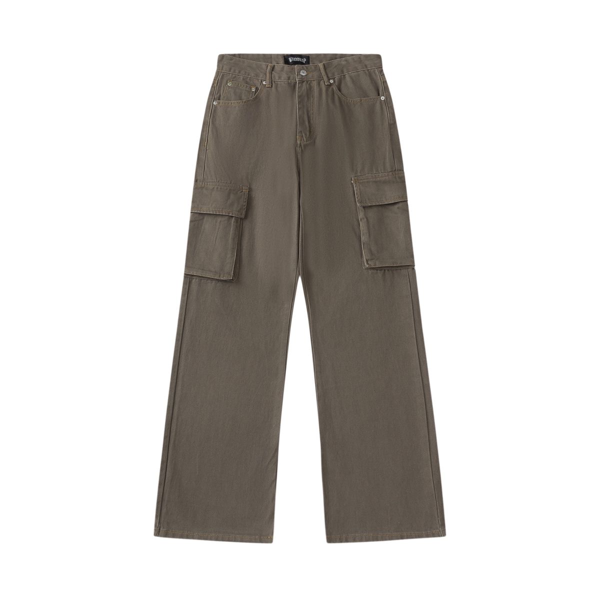 Men's Vintage Straight-Leg Jeans – Maillard Brown, Oversized Pockets, Clean Fit (S-XXL, Mid-Rise, Light Stretch)_mkmklike.com