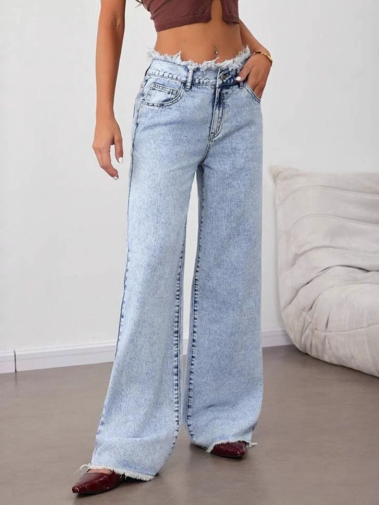 K New Women's Straight Leg Jeans For Jeans_mkmklike.com