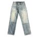 Retro Washed Distressed Denim Jeans High End Men's Spring Summer Trendy Loose Fit Cool And Edgy Wasteland Colored Straight Leg_mkmklike.com