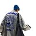 Loom Japanese Manga Graffiti Oversized Denim European And American Simple Casual Versatile Street Style Cool Men's Trendy_mkmklike.com
