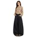 American Style Black Gold Scimitar Street Jeans For Women, Autumn And Winter New High Waist Loose Slimming Wide Leg_mkmklike.com