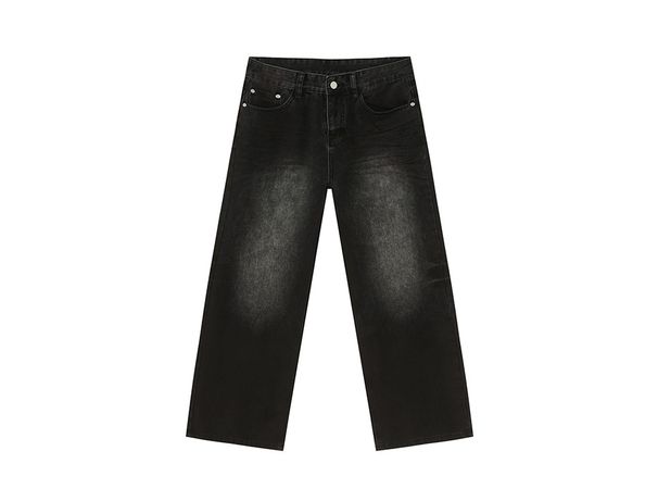 EF JEANS | 2025 Spring New American Retro Old Dirty And Smudged Straight Washed Jeans Tide_mkmklike.com