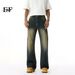 EF JEANS | Spring 2025 New American Retro Cleanfit Button Design Washed Jeans_mkmklike.com