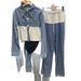 Women's Denim Patchwork Casual Outfit 2-Piece Set Long Sleeve Jacket + Wide Leg Jeans Spring/Summer Fashion_mkmklike.com