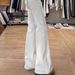 White Flared Jeans Women, 2025 Summer New Style, Suitable For Petite Pear-shaped Figures, Plus Size, Not Tight-fitting,_mkmklike.com