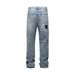 Men's Clothing High Street Fashion Slightly Flared Pants Type Split Patchwork Jeans Overalls_mkmklike.com