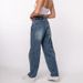 Classic Washed Blue Women's Jeans - Mid-Rise, Relaxed Fit, Cotton Blend (25-32 Size Range)_mkmklike.com