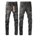 KSB Straight Leg Ripped Stretch American High Street Casual Men's Jeans In Stock Mixed Pants_mkmklike.com