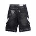 Men's Clothing Cross Border Factory Direct Sales American Retro Washed Loose Shorts Personality Trend Pattern Street Straight Jeans Men_mkmklike.com