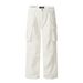 New High-end Design American Retro Multi-pocket Loose Straight Drape Men's And Women's White Denim Tooling Trousers_mkmklike.com