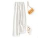 Women's High-Waisted Straight Leg Denim Jeans Style Pure Cotton White Loose Fitting Frayed Hem Trousers_mkmklike.com