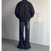 Vintage Washed Black Jeans – High-Street Clean Fit Straight Leg Pants (S-3XL) – Unisex Retro Denim For Men & Women_mkmklike.com