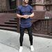Suitable For All Seasons Men's Jeans Washed Slim Fit Knee Ripped 2018 Spring Summer Thin Style_mkmklike.com