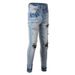 Men's Clothing Denim Capital American High Street Ripped Jeans Men's Small Straight Jeans Men's Light Blue Jeans Men_mkmklike.com