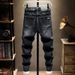 Cross-border Jeans Men's Spring And Autumn Trendy Brand Fattened Plus Size Denim Trousers Men's Embroidered European And American Style Pants Men_mkmklike.com