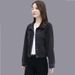Chicco Women's Spring Autumn Fashion Korean Style Casual Long Sleeve Black Denim Top Short Trendy Jacket_mkmklike.com