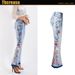 Women's Clothing Flare Jeans For Women 3d Embroidery Women's Jeans Trousers Bell Bottoms Plus Size_mkmklike.com