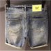Men's Heavyweight Denim Shorts Trendy Brand High Quality Classic Style Slim Fit Straight Leg Summer Five Point Pants_mkmklike.com