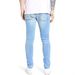 Men's Clothing Slim Fit Stretch Denim Jeans Distressed Washed Casual Skinny Pants Streetwear Style_mkmklike.com