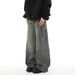 Men's Clothing Men's American Retro Style Loose Fit Trendy Long Pants Fleece Lined Thickened Blue Denim For Formal & Casual_mkmklike.com