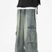 Wide-Leg Cargo Jeans Men's Autumn Trendy Brand Large Pocket Loose Pants Washed Retro High Street Floor-Length Trousers_mkmklike.com