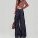 Denim Blue Wide-leg Jeans For Women, 2025 Autumn And Winter New Style, High-waisted, Loose, Slimming, Petite,_mkmklike.com