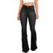 Fashionable Slim-fit Flared Jeans Stylish High Waisted Bell Bottom Jeans For Women Flared Denim Trousers Plus Size Wide Leg_mkmklike.com