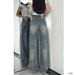 Women's High-Waisted Wide Leg Jeans Loose Fit Relaxed Style Slightly Flared Floor-Length Retro Denim for Spring Autumn_mkmklike.com