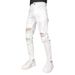 Men's Clothing Spring And Summer New High Street Hole Jeans Men's Pants Slim Small Straight Black Beggar White Hip Hop Pants_mkmklike.com