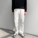 Nordmann White Jeans Men New American High Street Trend Long Spring Autumn Trendy Loose Straight Casual Pants_mkmklike.com