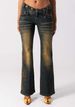 New Winter Street Fashion Metallic Trendy Retro Washed Flared Jeans, Classic Clothing For European And American Women_mkmklike.com