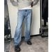 Men's Summer Thin American High Street Vibe Washed Holes Trendy Brand Loose Straight Casual Trousers_mkmklike.com