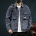 Pulse Pulse Spring Autumn Retro Workwear Denim Men's Fashion European And American Korean Style Trendy Versatile Large Pocket Loose_mkmklike.com
