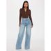 New Fashion Straight Pants Washed Street Denim Women's Pants Skinny Waist Women_mkmklike.com