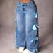 Women's Clothing Bow Jeans Straight Pants Loose Trousers_mkmklike.com